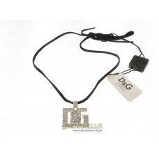 D&G collana Overlap pendente acciaio e swarovsky DJ0529 new